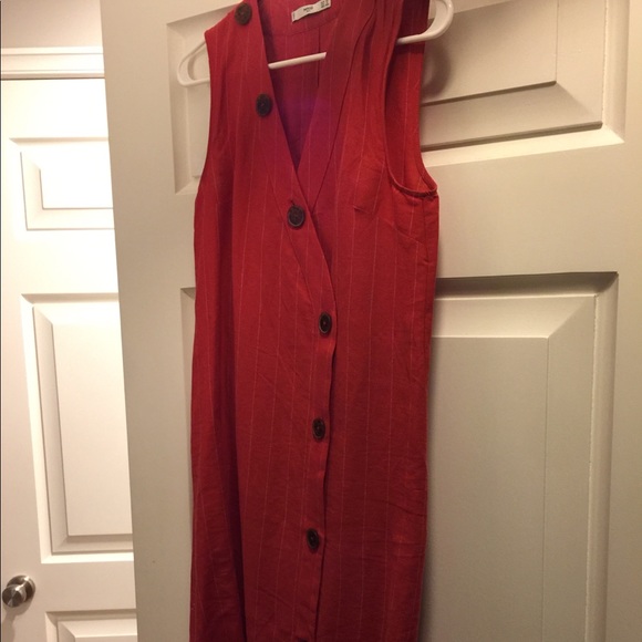 Mango Button-up Linen Midi Dress - Picture 5 of 7